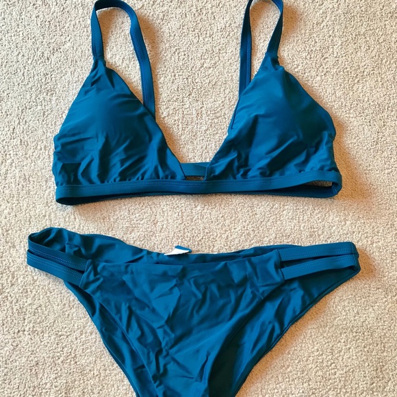peacock blue bikini